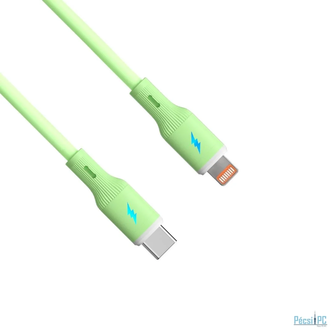 Akyga AK-USB-73 USB-C to Lightning 30W Cable 1m Green