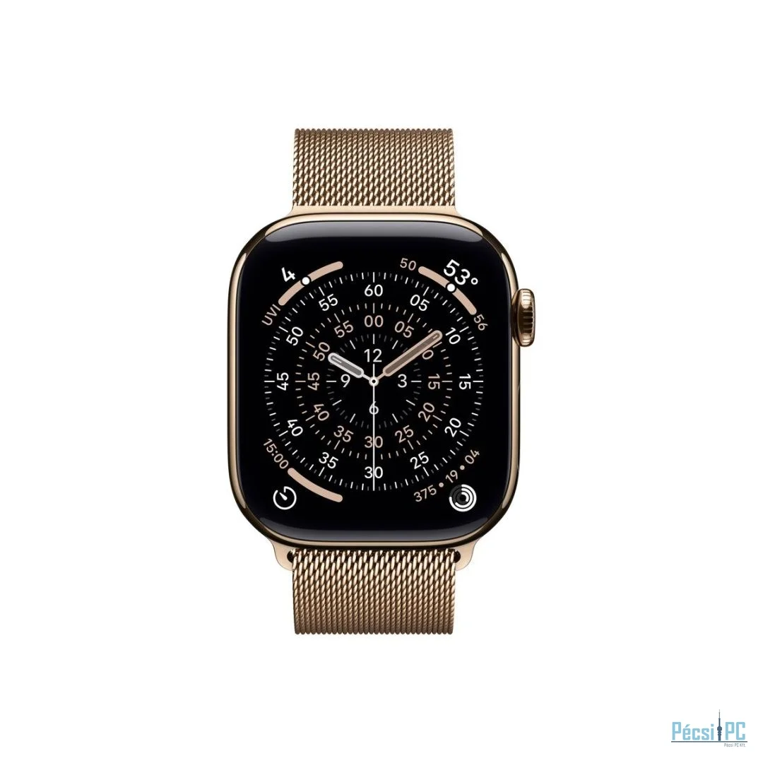 Apple Watch S11 Cellular 42mm Gold Titanium Case with Gold Milanese Loop
