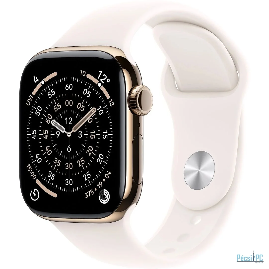 Apple Watch S11 Cellular 42mm Gold Titanium Case with Light Blush Sport Band S/M