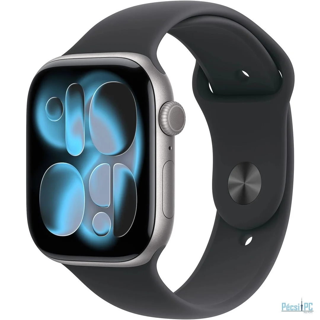 Apple Watch S11 Cellular 46mm Space Grey Aluminium Case with Black Sport Band S/M