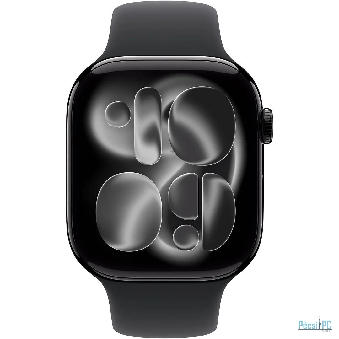 Apple Watch S11 GPS 42mm Jet Black Aluminium Case with Black Sport Band S/M