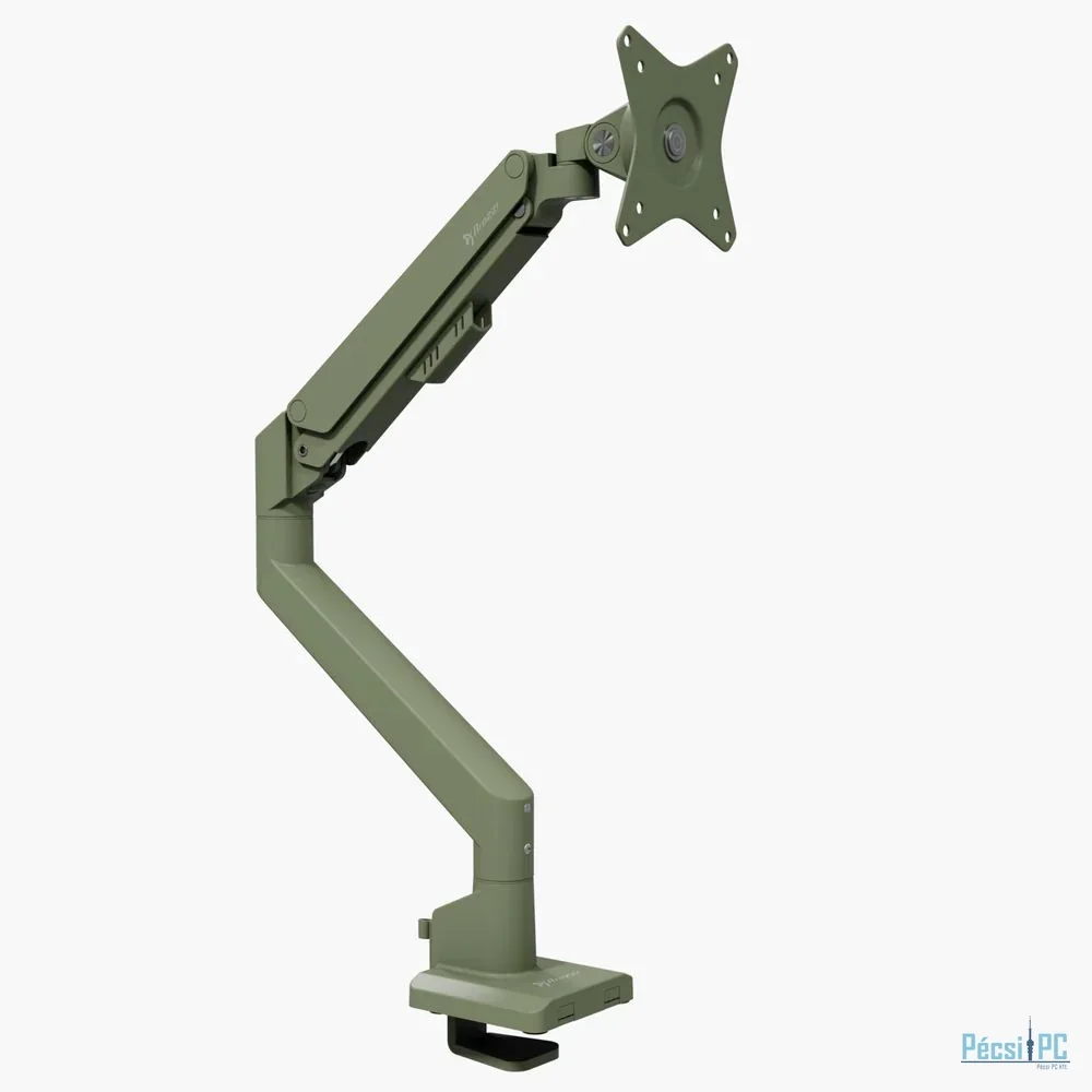 Arozzi Alzare Neo Single Gas Spring Monitor Arm Forest Green