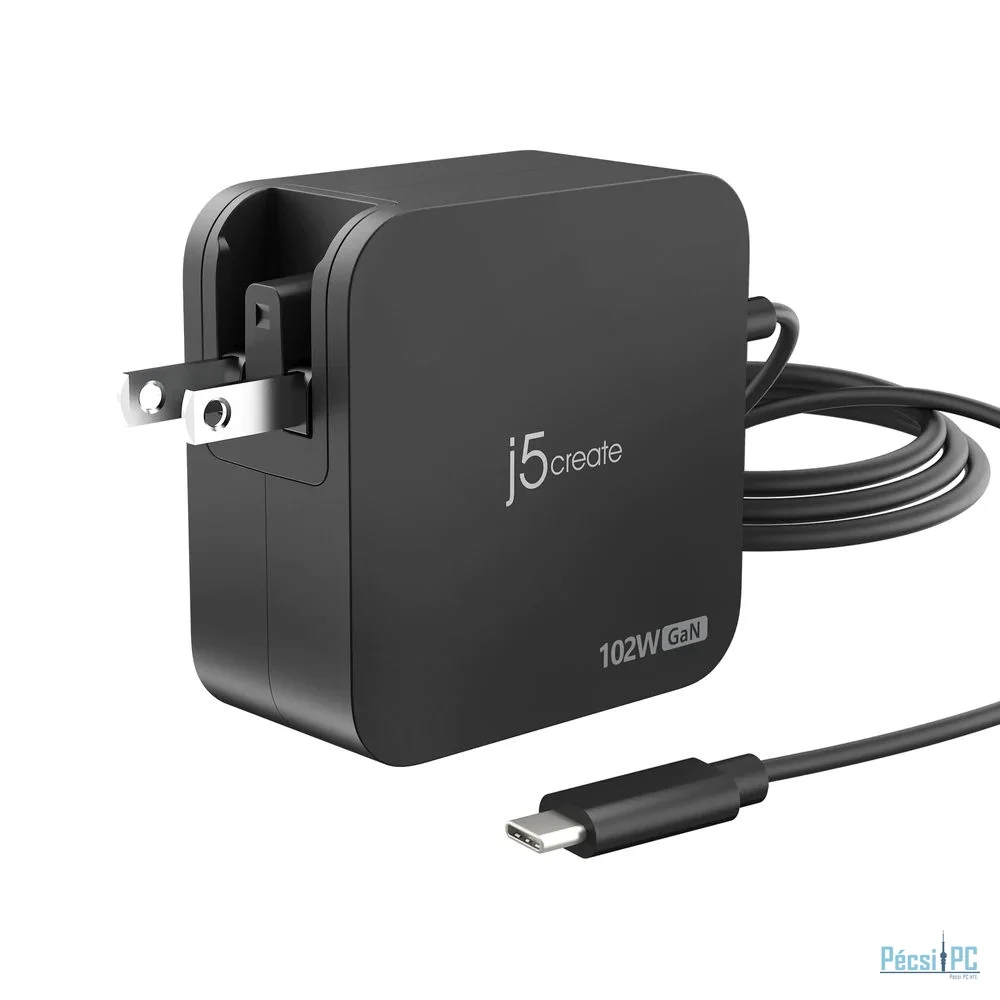 j5create JUP25102V 102W GaN PD USB-C 2-Port Charger with Changeable AC Plugs