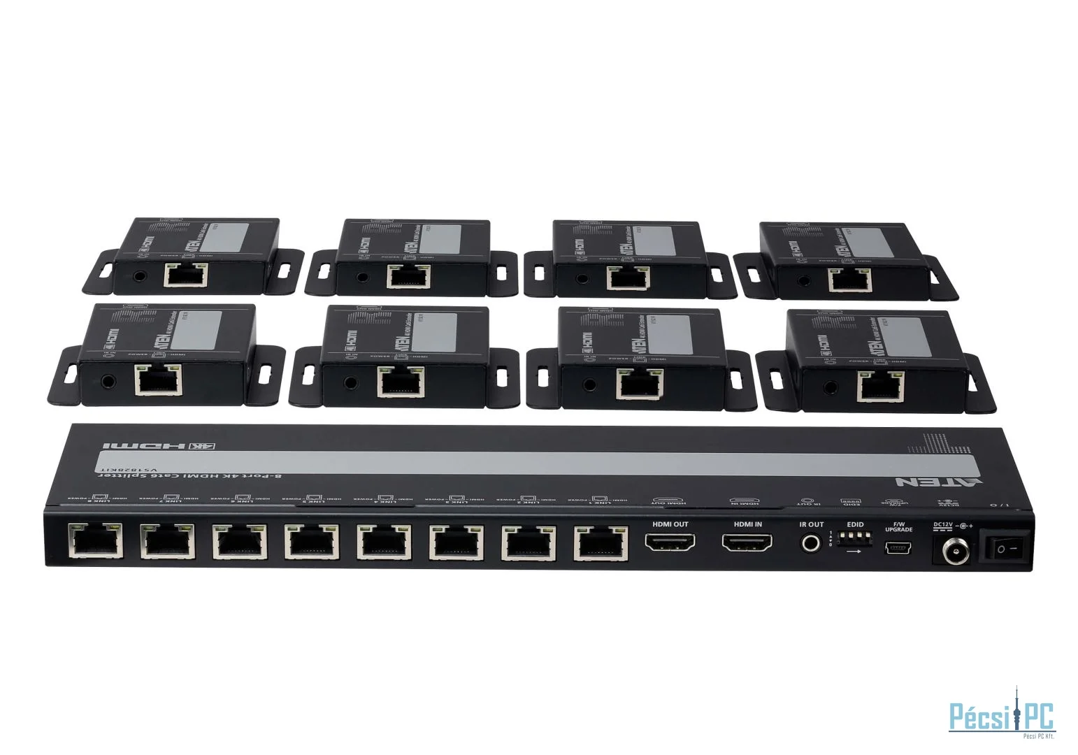 ATEN VS1828KIT 8-Port 4K HDMI Cat 6 Splitter with Receivers