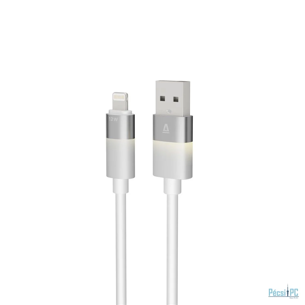 Avax CB310 GLOWY USB-A - Lightning cable 2m White