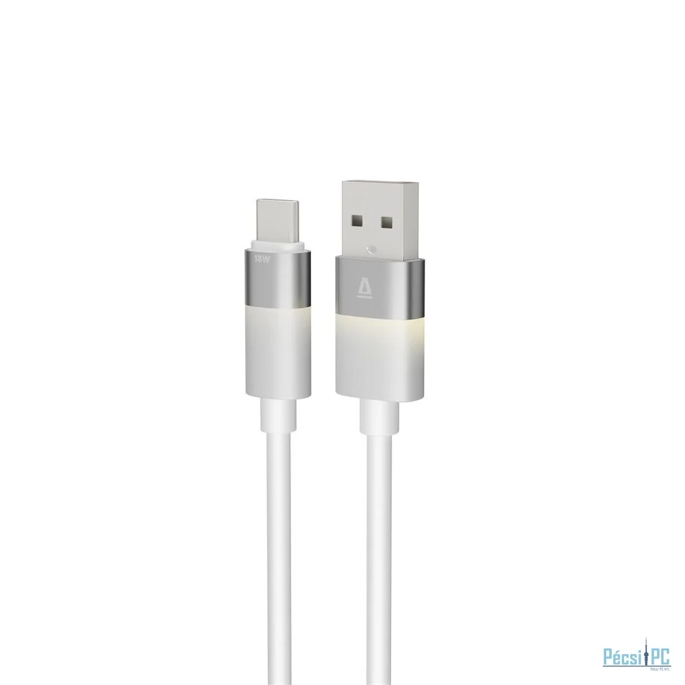 Avax CB312 GLOWY USB-A - USB-C cable 1m White