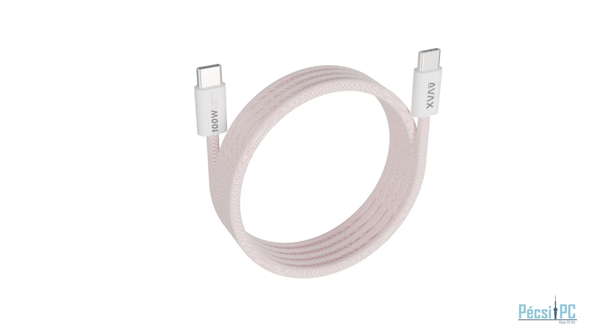 Avax CB610P MAGNETY 100W USB-C Magnetic Charger 1m Pink
