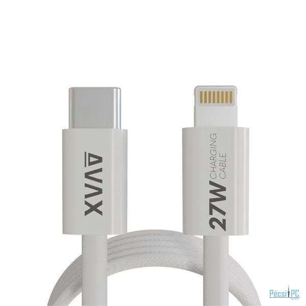Avax CB611W MAGNETY 27W USB-C - Lightning Magnetic Charger 1m White
