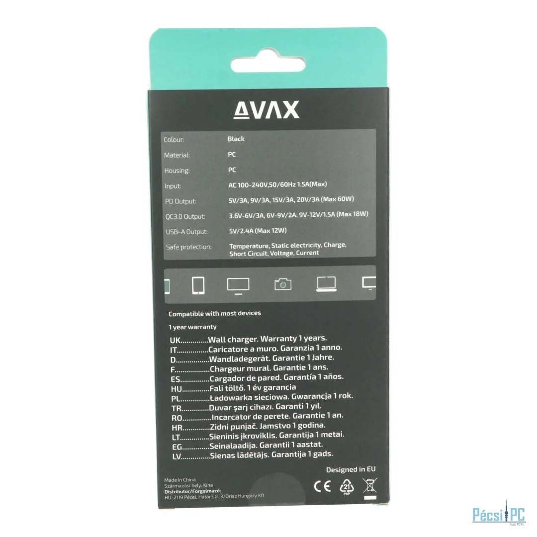 Avax DC611 DESKY+ 75W Charger Black