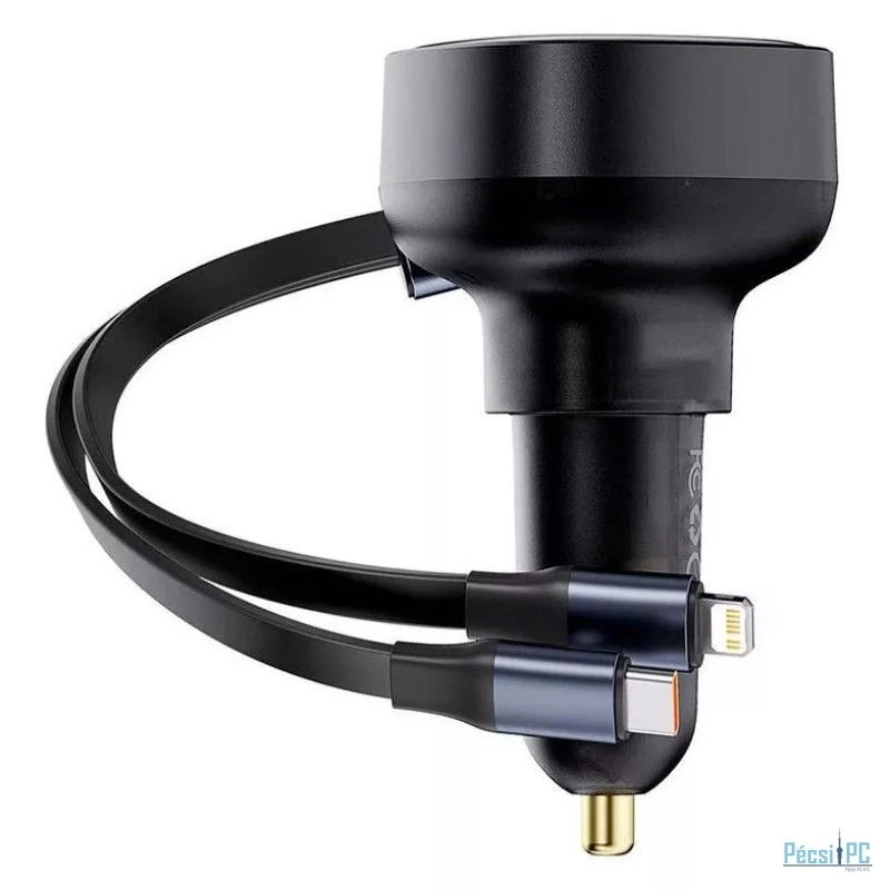 Baseus Enjoyment Pro 60W Type-C and Lightning Car Charger Black