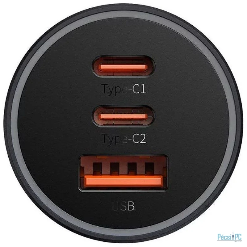 Baseus Golden Contactor Pro Car Charger 65W Grey