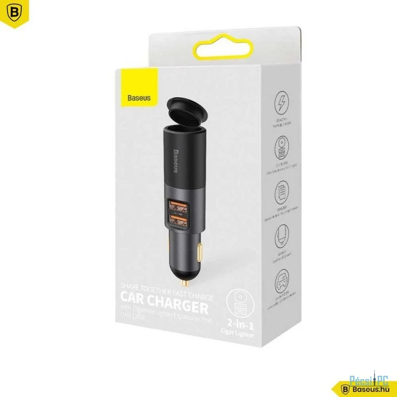 Baseus Share Together Car Charger Grey