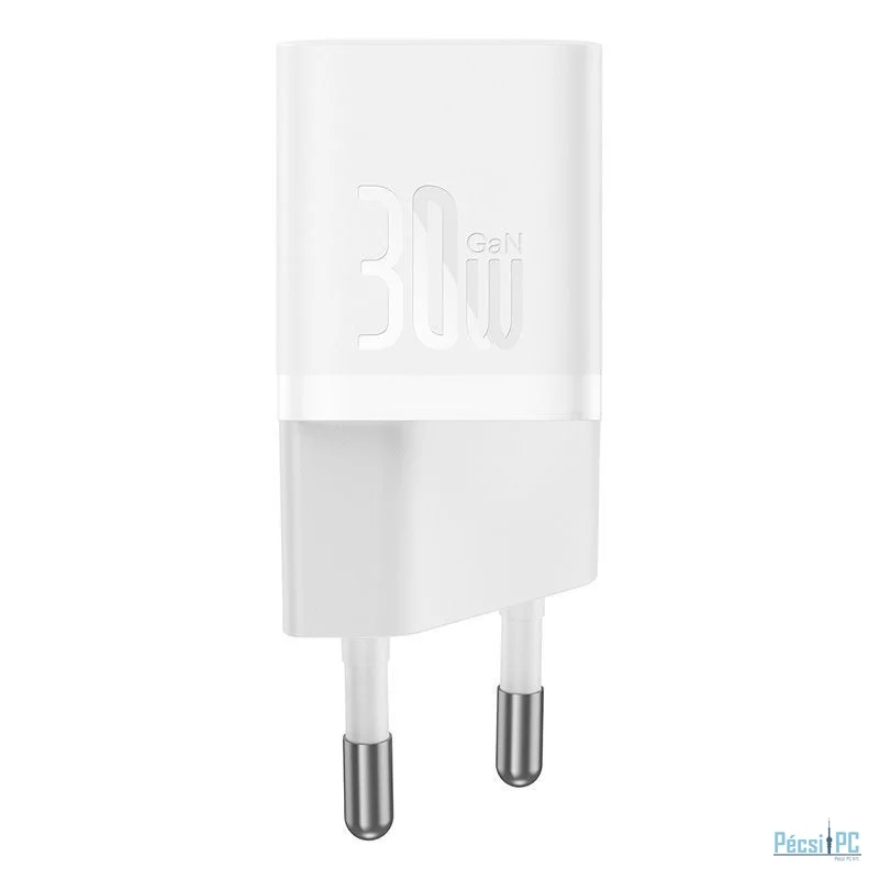 Baseus USB-C GaN5 mini 30W mains charger White