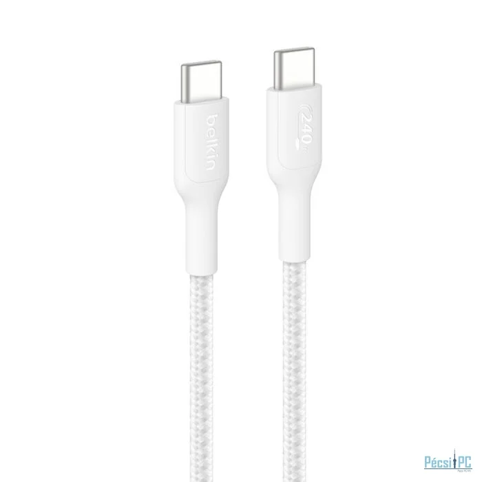 Belkin USB-C to USB-C Braided Cable 240W 1m White