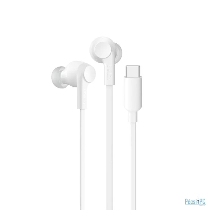 Belkin Wired ANC Earphones (USB-C) White