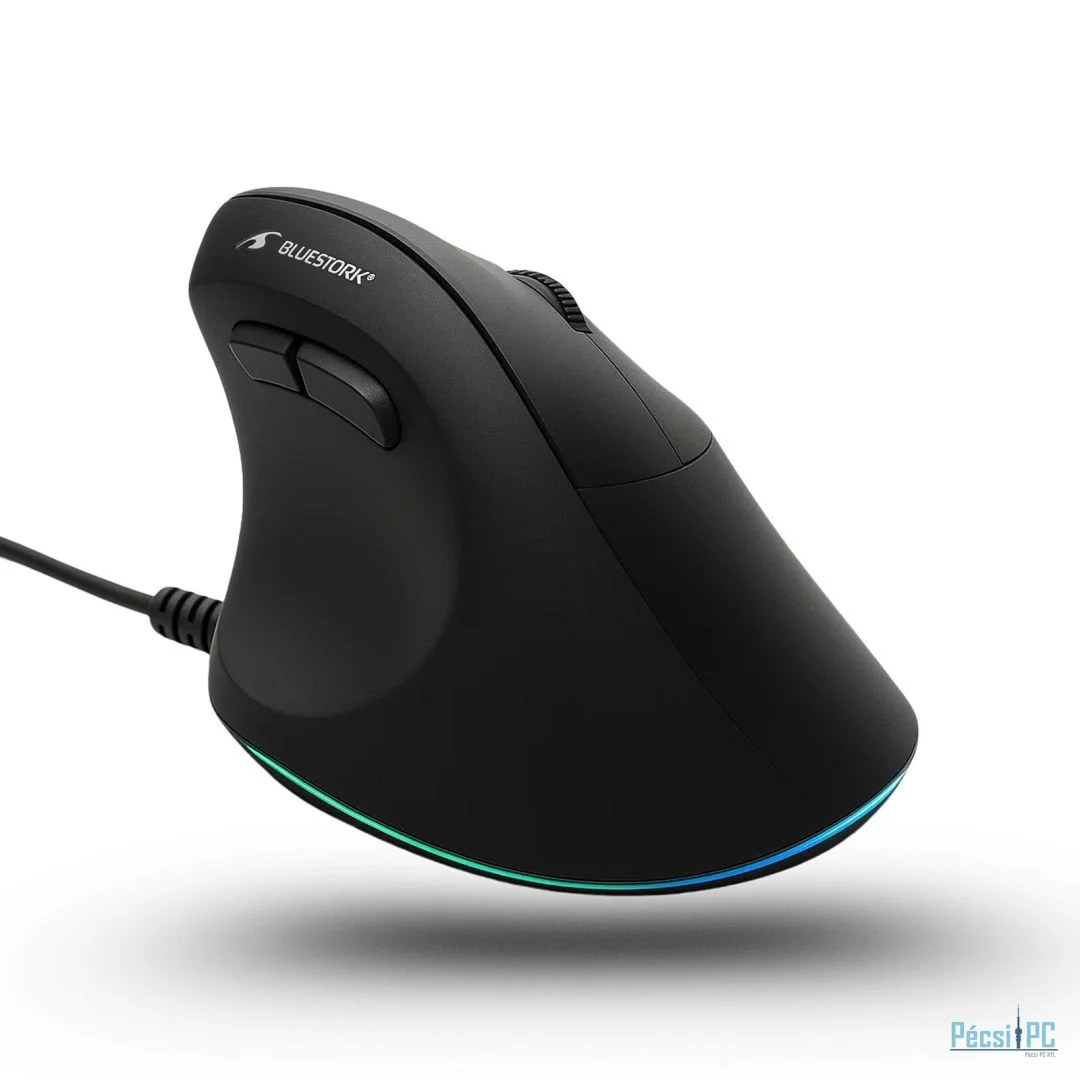 Bluestork M-W-ERGO-LUMI RGB Mouse Black