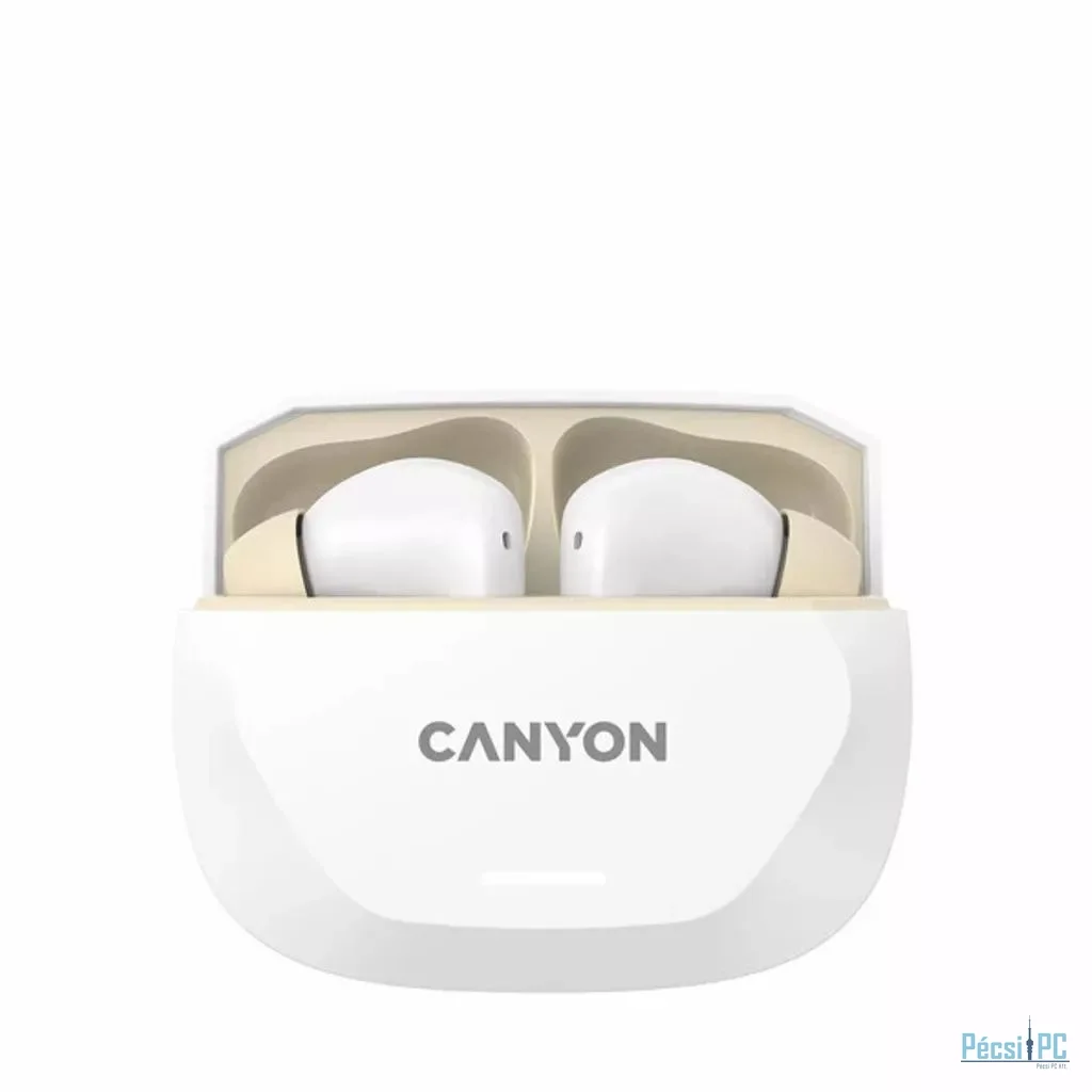 Canyon Hexagon 7 TWS Bluetooth Headset White/Beige