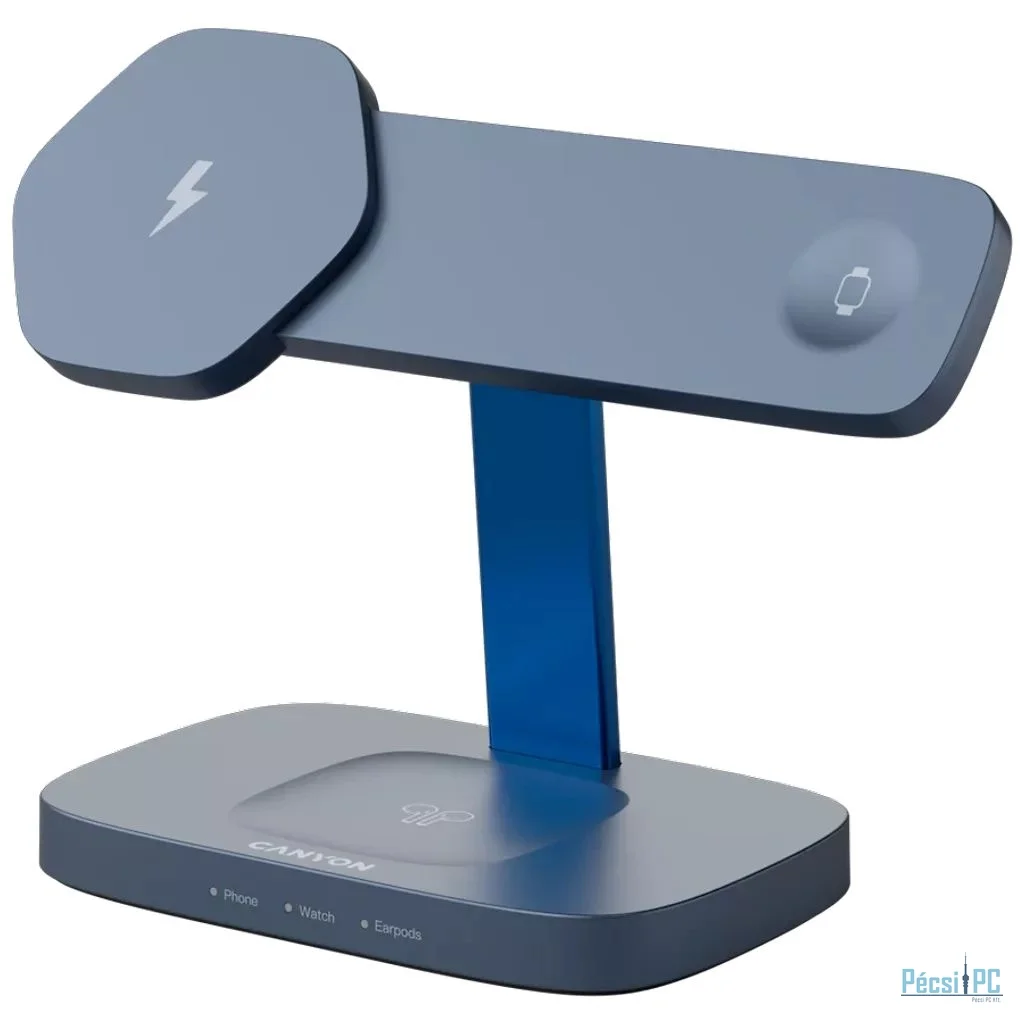 Canyon Wireless Charging Station Hexagon 310 3in1 DarkGrey/Blue
