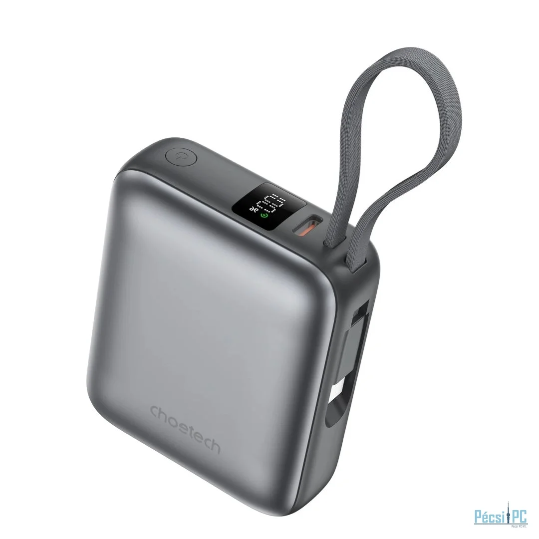 Choetech  B832 Mini 35W 10000mAh PowerBank with USB-C Cable Grey