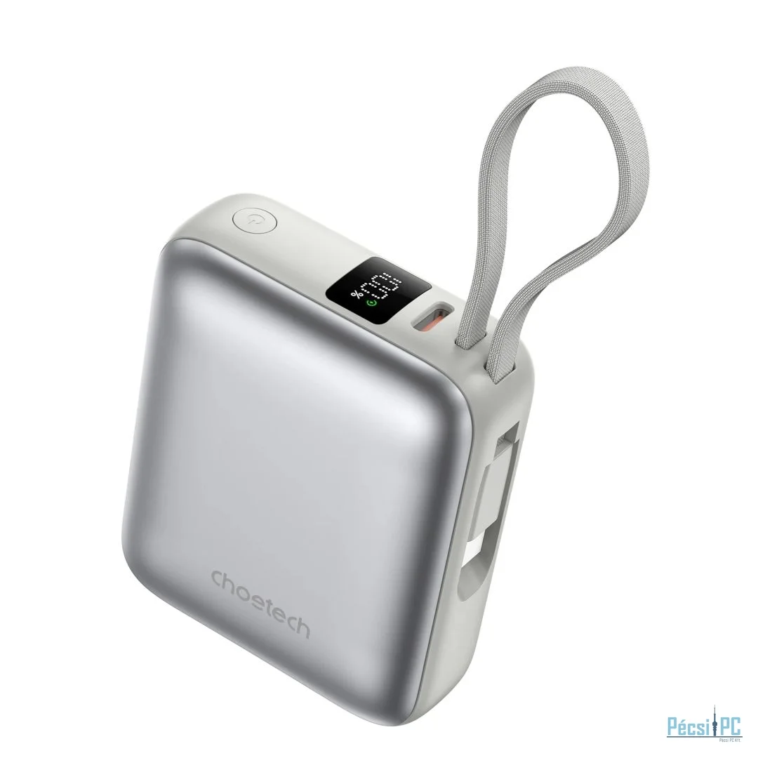 Choetech  B832 Mini 35W 10000mAh PowerBank with USB-C Cable Silver