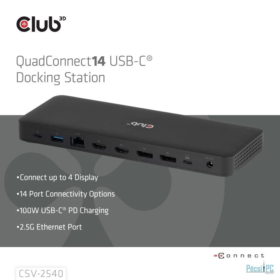Club3D 14-1 USB-C Quad Display Docking Station