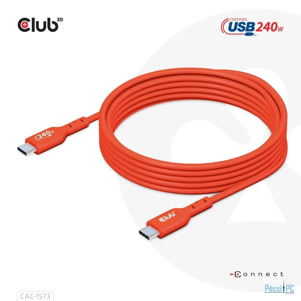 Club3D USB2 Type-C cable 2m Red