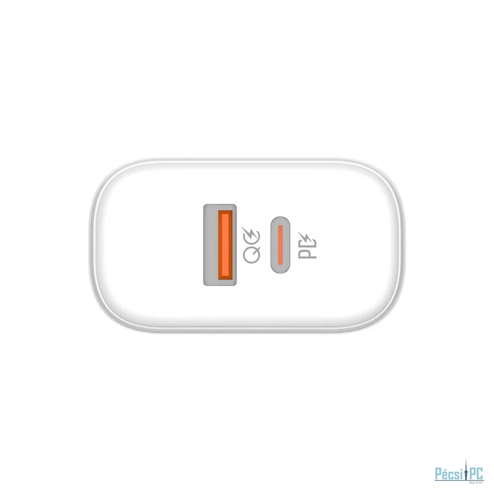 ColorWay USB töltő adapter Power Delivery Port PPS USB (Type-C PD + USB QC3.0) (45W) White