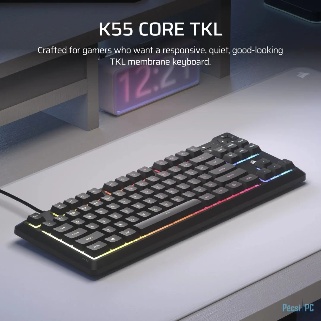 Corsair K55 Core TKL RGB Gaming Keyboard Black US