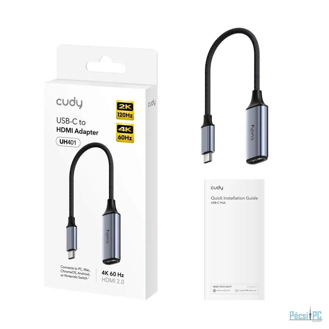 Cudy UH401 USB-C to HDMI Adapter Grey
