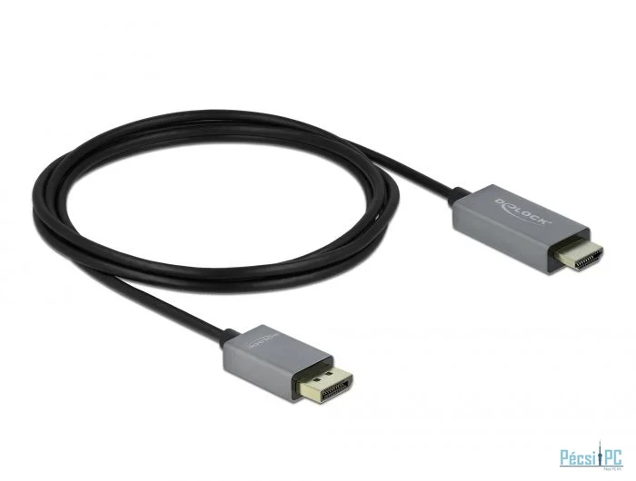 DeLock Active DisplayPort 1.4 to HDMI Cable 4K 60 Hz (HDR) 2m