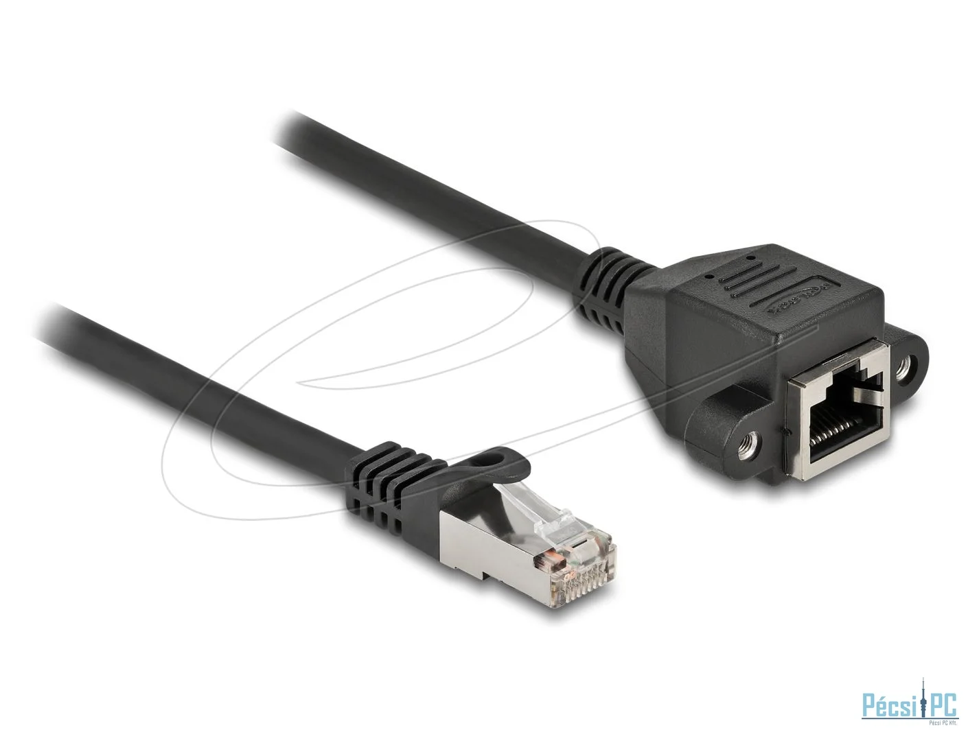 DeLock CAT6A S-FTP Patch Cable 0,5m Black