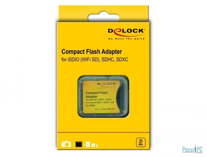 DeLock Compact Flash Adapter for iSDIO (WiFi SD) SDHC SDXC Memory Cards