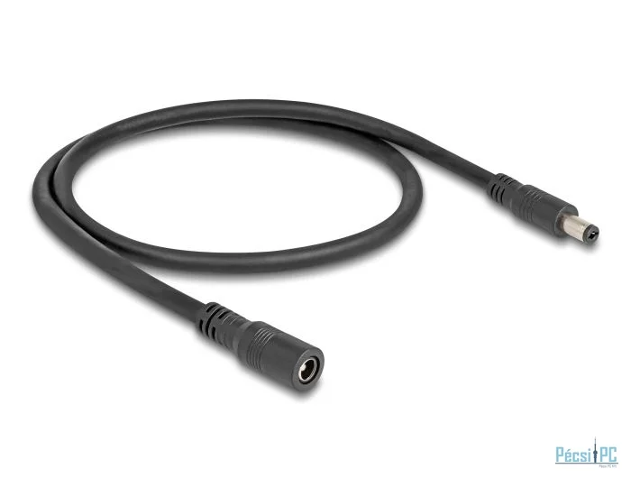 DeLock DC Extension Male/famale cable 0,5m Black