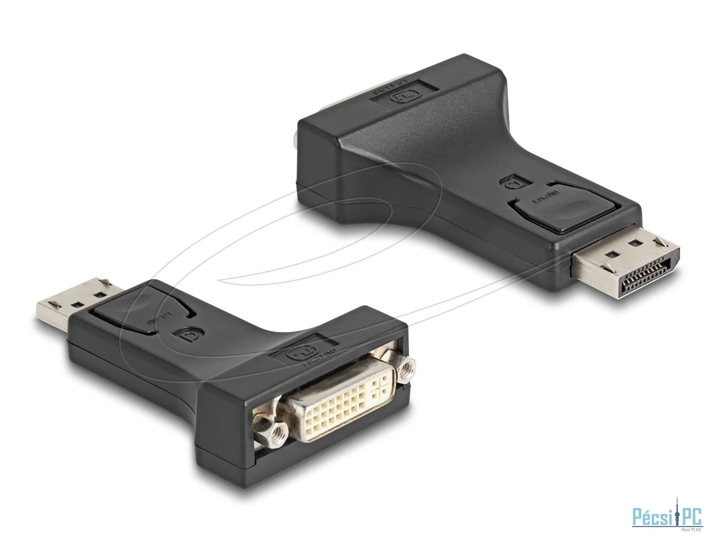 DeLock DisplayPort 1.1 male to DVI-I (Dual Link) (24+5) female Passive Adapter Black