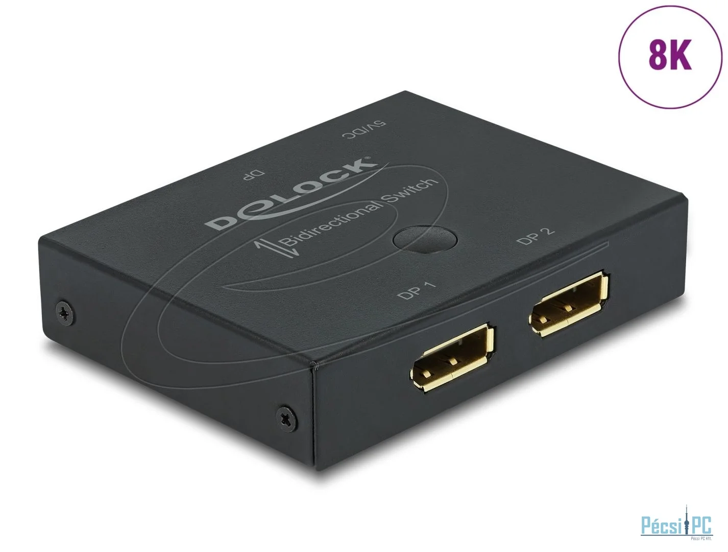 DeLock DisplayPort 2 - 1 Switch bidirectional 8K 30 Hz