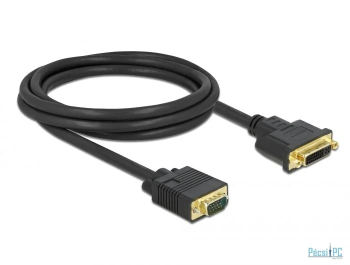 DeLock DVI 24+5 female to VGA male 2m cable