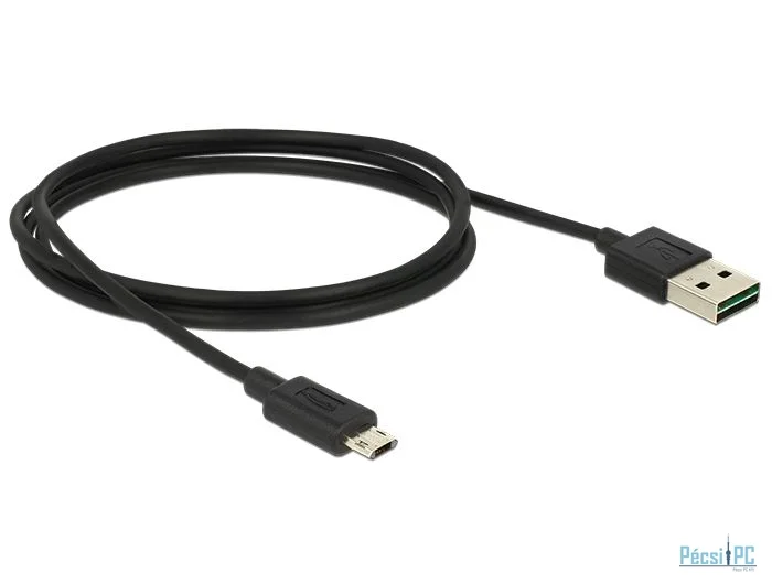 DeLock EASY-USB 2.0 Type-A male > EASY-USB 2.0 Type Micro-B male 1m cable Black