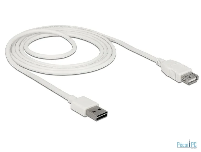 DeLock Extension cable EASY-USB 2.0 Type-A male > USB 2.0 Type-A female 2m White