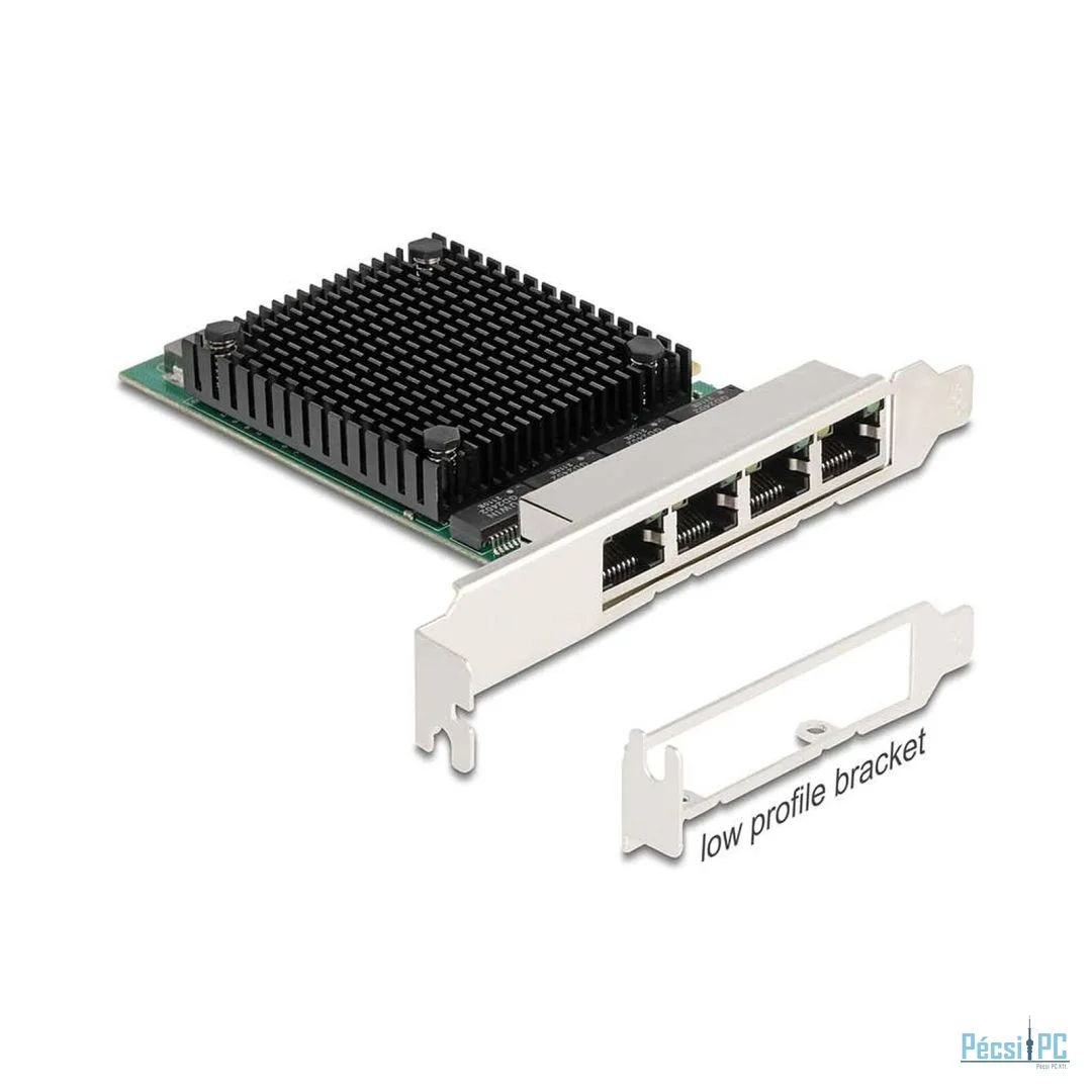 DeLock PCI Express x4 Network Card 2.5 Gigabit LAN 4 x RJ45 RTL8125