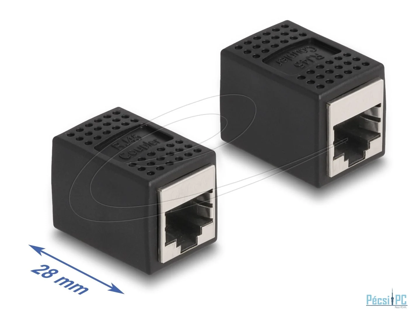 DeLock RJ45 jack to RJ45 jack CAT6A Black