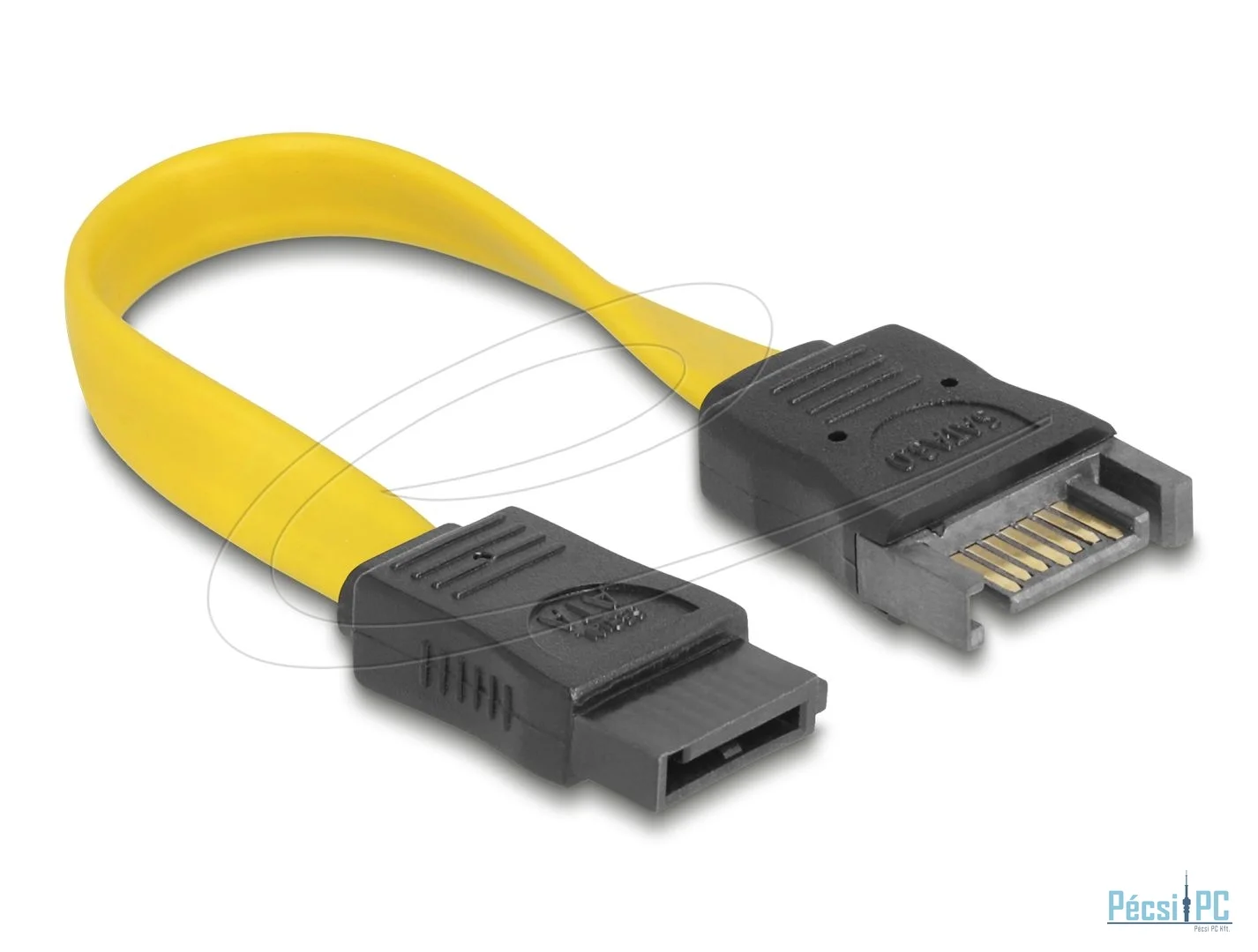 DeLock SATA 6 Gb/s Extension Cable 10cm Yellow