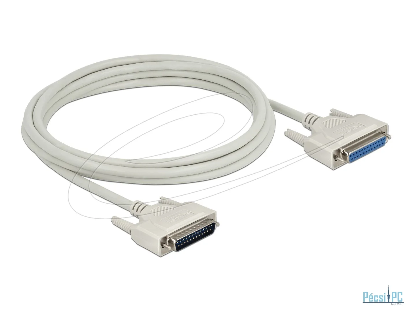 DeLock Serial Cable D-Sub 25 male to female Cable 3m White