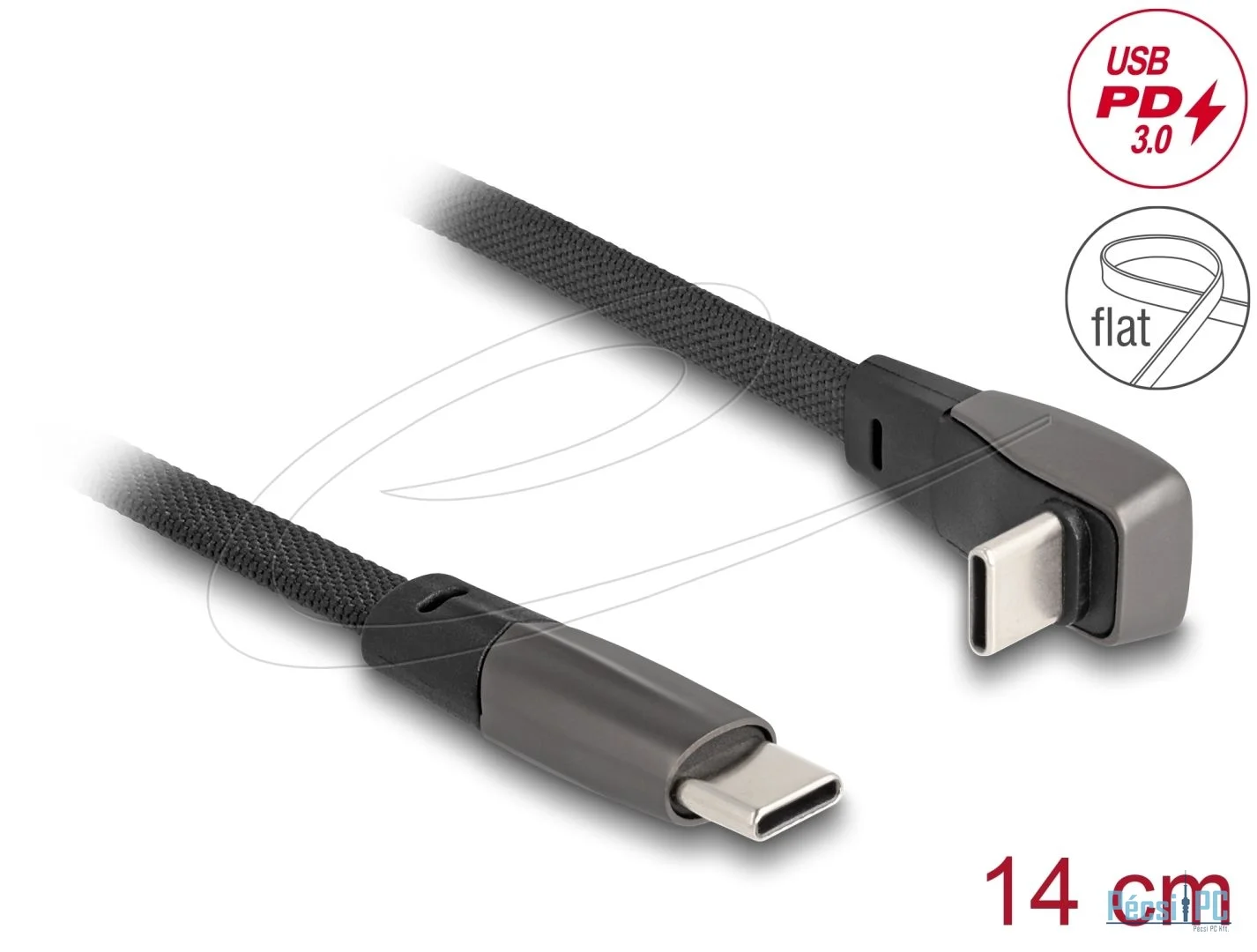 DeLock USB 2.0 USB Type-C male to USB Type-C male 0,14m Black