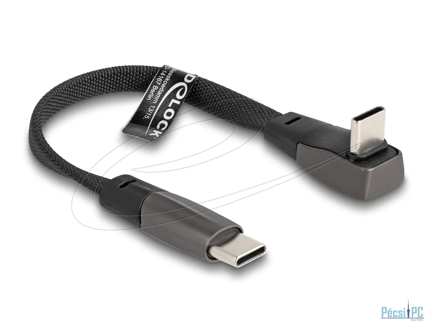 DeLock USB 2.0 USB Type-C male to USB Type-C male 0,14m Black