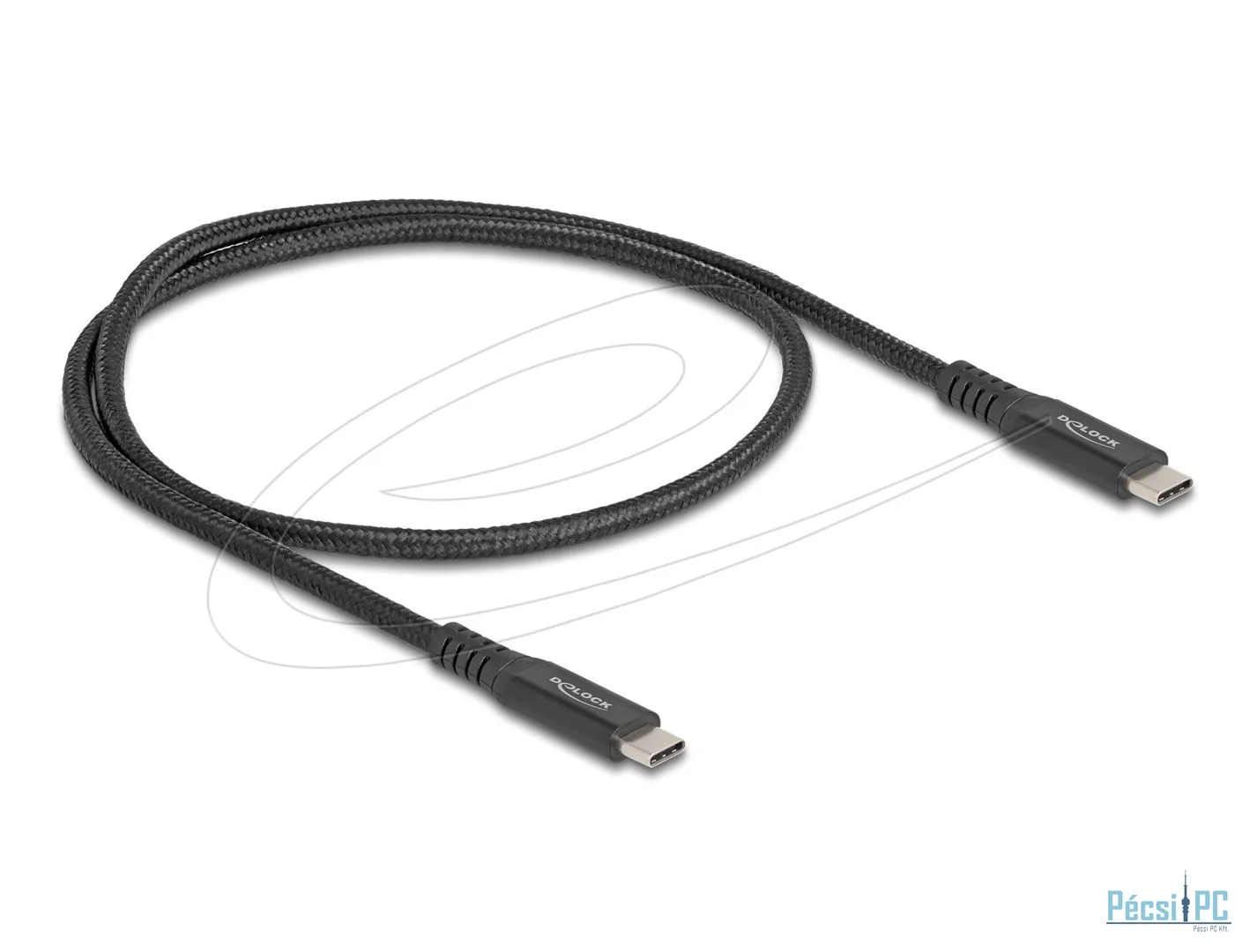 DeLock USB-C to USB-C male/male cable 0,5m Black