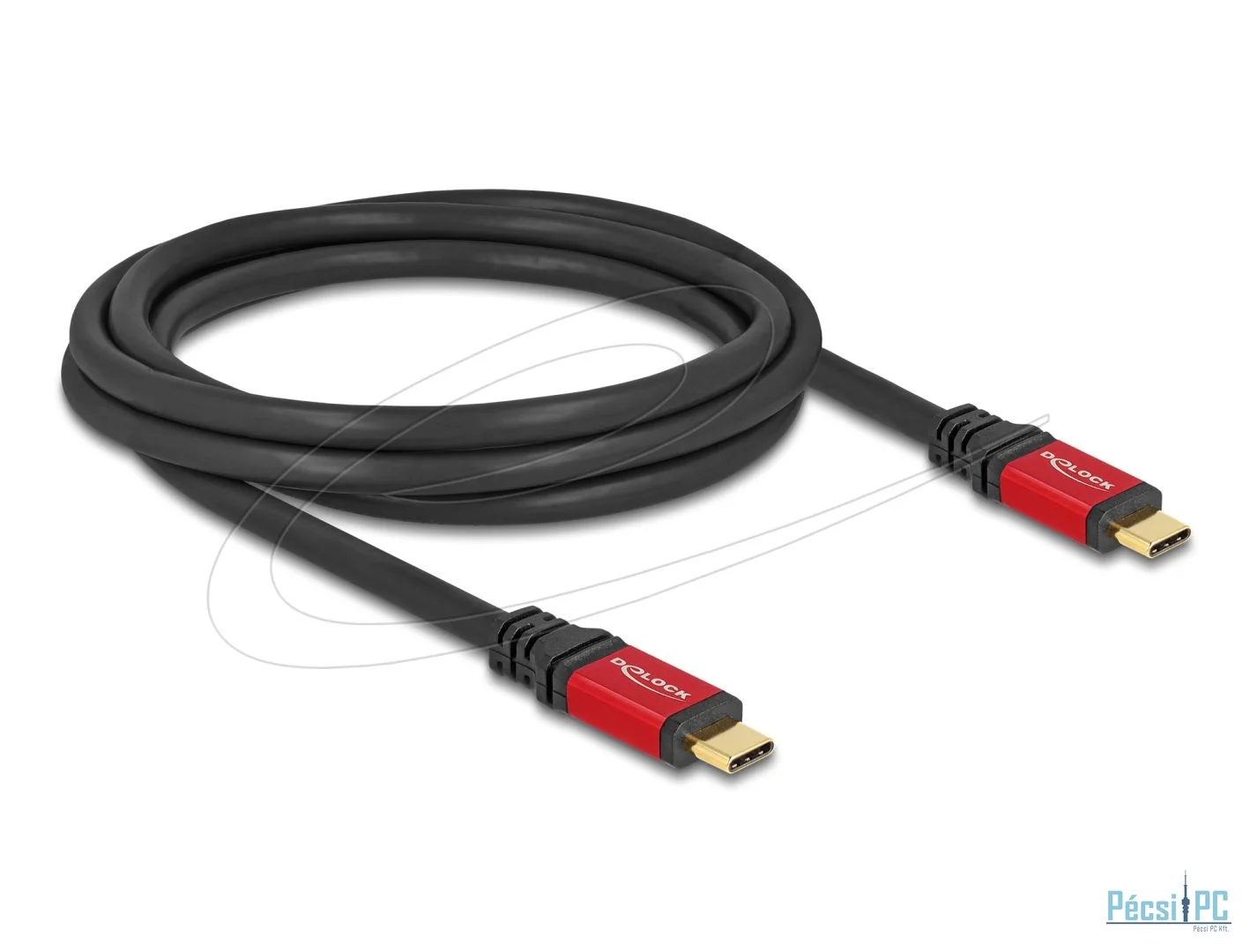 DeLock USB cable USB-C to USB-C 2m Red