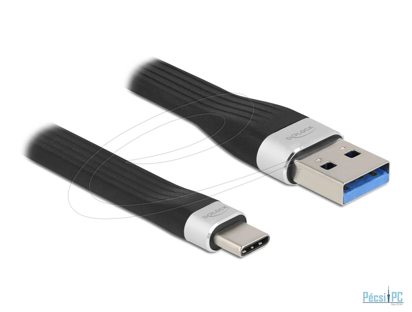DeLock USB Type-A to USB Type-C cable 0,15m 3A Black