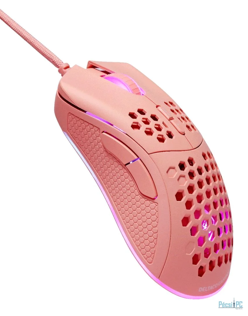 Deltaco GAM-108 PM75 Ultra Light Gaming Mouse Pink