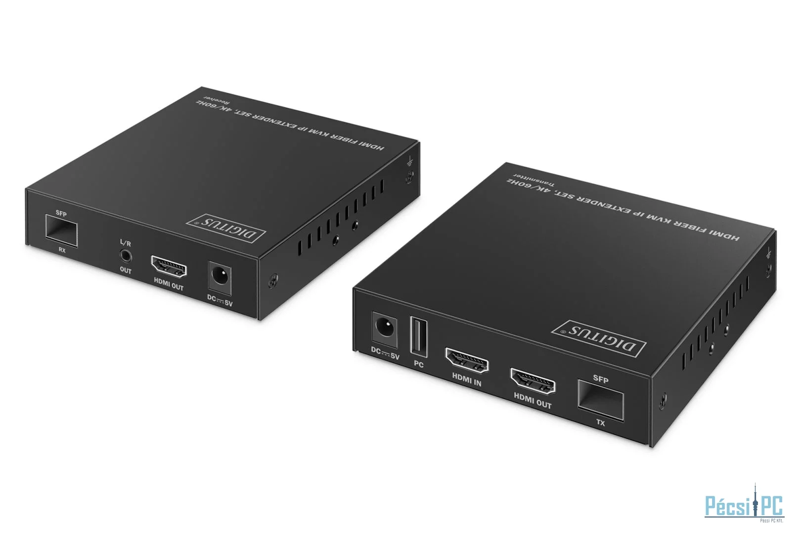 Digitus Fiber KVM Extender Set 4K/60Hz 40 km/300m IP 1G Black