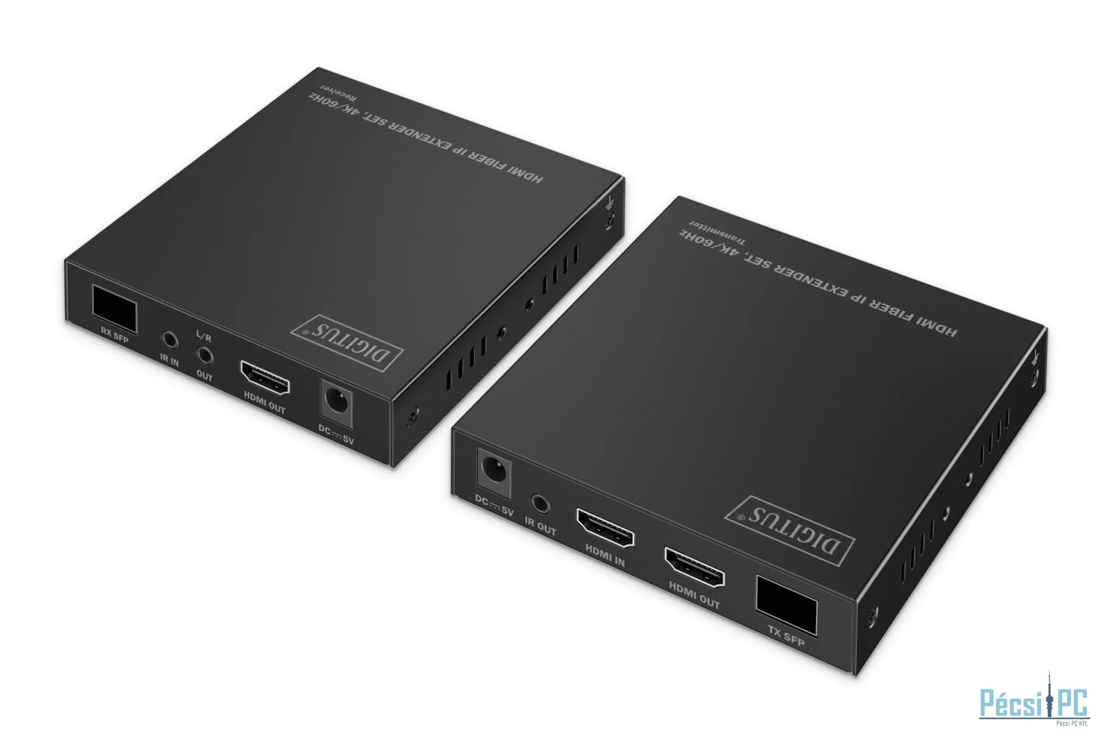 Digitus HDMI Fiber IP Extender Set 4K/60Hz Black